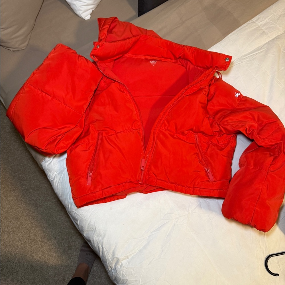 Alo Red Puffer Jacket